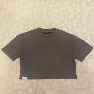 Gray Cropped Tee